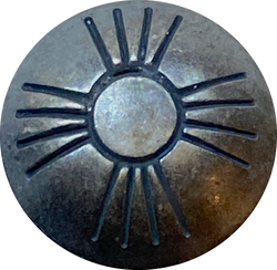 Small 'Antique' Dark Silver Zia Symbol 1/2" Concho Button  #SW-250