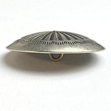 Re-Stocked, Agave Flower 1.5" Concho Button, 1-1/2", Plain Border, Silver Metal, Shank Back #SW-221