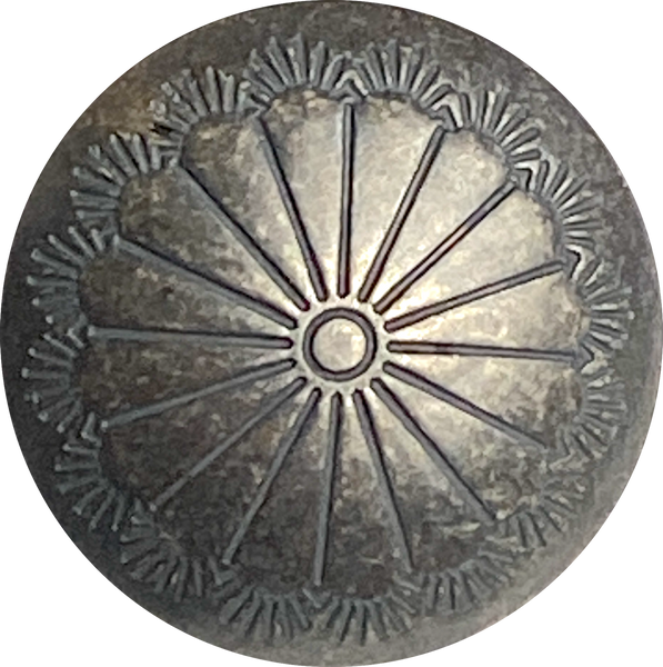 Southwest Sunflower 13/16" Dark Gray Antique Finish, No Shine, Shank Back Button #SW-14