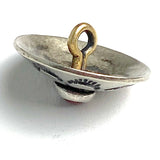Desert Primrose 3/4" Concho Style Button, with "Coral" Stone, Shank Back USA-Made  #SW-222