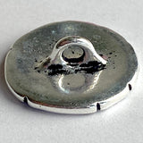 Bamboo Button Antiqued Silver 16mm  5/8" from Tierra Cast  #6569-12
