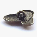 Black Western Cowboy/Cowgirl Hat Metal Button, 3/4"