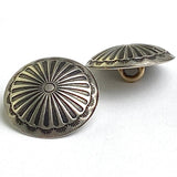 Re-Stocked - Agave Flower 5/8" Concho Button Southwest Shank Back, Nickel Silver   #SW-225