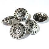 Small Southwest Wreath Concho Button, Nickel Silver 1/2"  #SW-9