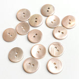 1/2" Pale Pink Pearl Shell 2-hole 13mm Buttons, Per Button   #241193-D