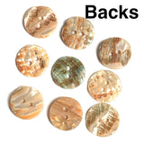 Golden Beige Rainbow Natural Abalone Shell 11/16" 2-Hole Iridescent Per Button #610-D