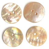 Golden Beige Rainbow Natural Abalone Shell 11/16" 2-Hole Iridescent Per Button #610-D