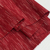 Remnant, Cranberry Wine Lightning Vintage Kimono Silk 14" x 60" Piece  #257