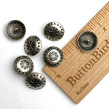 Southwest "Wreath" Concho Button 5/8" Nickel Silver  #SW-74