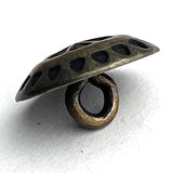 Small Rustic Dark Southwest Wreath Concho Button, Nickel Silver 1/2"  #SW-89