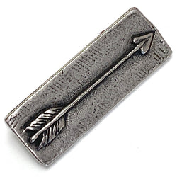 Arrow Button, 1" Pewter Rectangle from Green Girl Studios