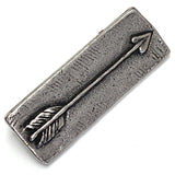 Arrow Button, 1" Pewter Rectangle from Green Girl Studios