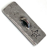 Arrow Button, 1" Pewter Rectangle from Green Girl Studios