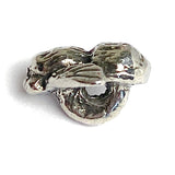 Bee Button, 1/2" Pewter, 12mm, from Green Girl Studios #G338