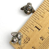 Bee Button, 1/2" Pewter, 12mm, from Green Girl Studios #G338