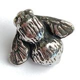 Bee Button, 1/2" Pewter, 12mm, from Green Girl Studios #G338