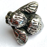 Bee Button, 1/2" Pewter, 12mm, from Green Girl Studios #G338