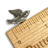 Flying Bird BEAD Not Button, 7/8" Pewter from Green Girl Studios #142