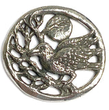 Raven Filigree Pewter Sew-Down, Large 1.5" from Green Girl Studios #506
