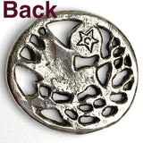 Raven Filigree Pewter Sew-Down, Large 1.5" from Green Girl Studios #506