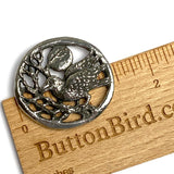 Raven Filigree Pewter Sew-Down, Large 1.5" from Green Girl Studios #506