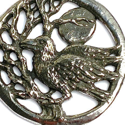 Raven Filigree Pewter Sew-Down, Large 1.5" from Green Girl Studios #506