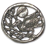 Raven Filigree Pewter Sew-Down, Large 1.5" from Green Girl Studios #506