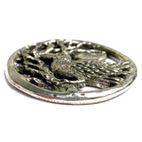 Raven Filigree Pewter Sew-Down, Large 1.5" from Green Girl Studios #506