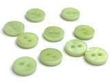 3/8" Pastel Green River Shell 2-hole Button, 9mm, TEN for $8.50 #2245