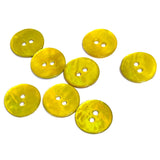Vibrant Yellow-Green 1" Pearl Shell 2-hole Button, $2.50 each  #360097-D