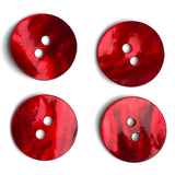 9/16"- 5/8" Deep Red Pearl Shell 2-hole 15mm Sold Per Button, #845-D