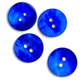 7/8" Cobalt Blue Pearl Shell 2-hole Button, $2.10 each  #387-D