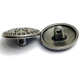 Circles Around Flower 7/8" Dark Silver Concho Button, 23mm  #SWC-153