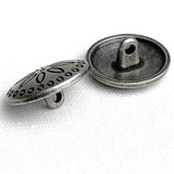 Circles Around Flower 7/8" Dark Silver Concho Button, 23mm  #SWC-153