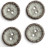 SALE Gunmetal Mottled White 2-Hole 5/8" Button 15mm   #SWC-126