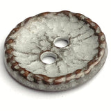 SALE Gunmetal Mottled White 2-Hole 5/8" Button 15mm   #SWC-126