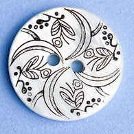 SALE Crescent Moon Flower White MOP/Reverse Plain 3/4" Button, Pack of 6  #SWC-127-6