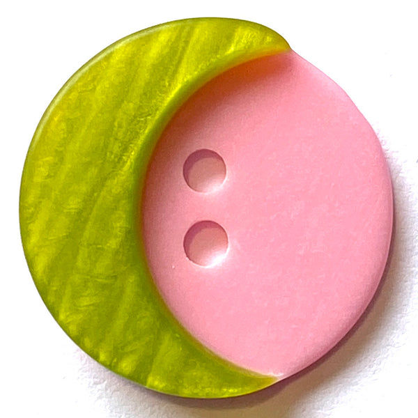 Crescent Moon, Green with Pink Sky 13/16"    #SK-1510