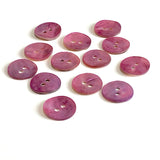 Re-Stocked, 1/2" Pink Lilac Semi-Rustic Pearl Shell 2-hole, Per Button #184-D