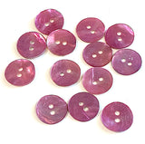 Re-Stocked, 1/2" Pink Lilac Semi-Rustic Pearl Shell 2-hole, Per Button #184-D