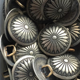 Mesa Sunflower, 5/8" Southwest Concho Shank Back Nickel Silver Button #SW-11