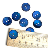 Indigo/Navy Velvet Agoya Shell 5/8" 2-hole Button, Pack of 8 #1209