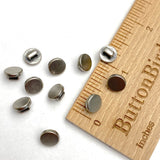 Tiny Silver Spot Button 5/16" #SWC-94