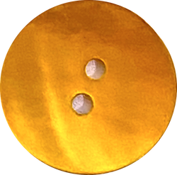 3/4" Golden Yellow Pearl Shell 2-hole Button, 4 for $7.10   #340703-D