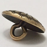 Small Sunflower Concho Button 1/2" Brass #SW-6 Western Southwest