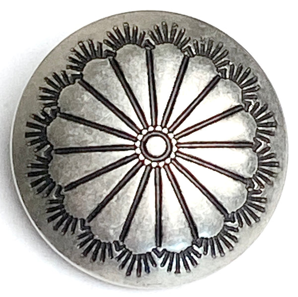 Southwest Sunflower Concho, 13/16", Nickel Silver SCREW Back Made in USA  #SW-331