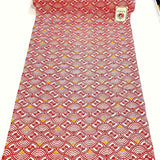 REMANT 5/8 YARD Red Waves Butterfly Vintage Kimono WOOL from Japan  #323