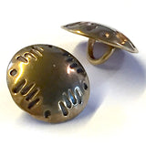 1/2" Bear Claws Brass Concho Button  #WN32B