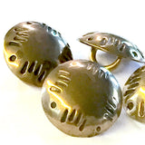 1/2" Bear Claws Brass Concho Button  #WN32B