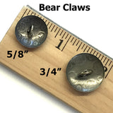 Bear Claws Silver Concho Button 3/4"   Item WN34